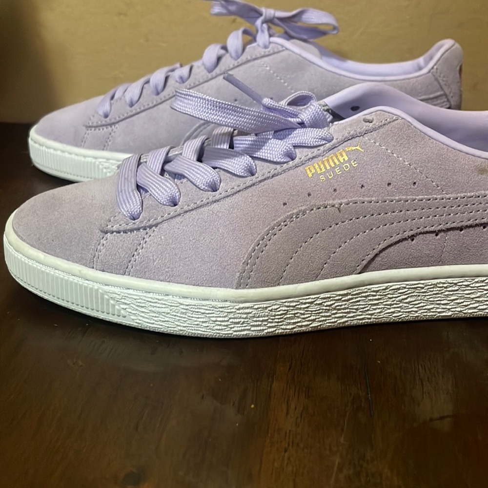 Purple Puma sneakers
